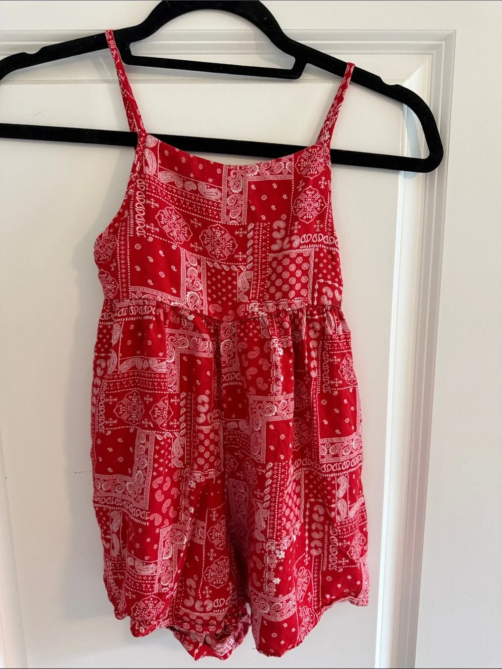 OshKosh B'gosh Red Bandana Print Sundress Romper